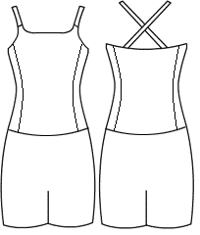 Low bodice double strap with side panel
